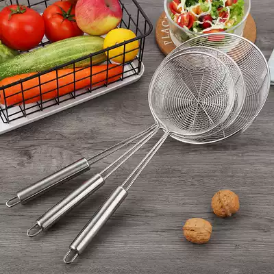 Ogman stainless steel cooking noodle Net mixed with colander household commercial hot noodle long handle boiled dumpling kitchen powder fence