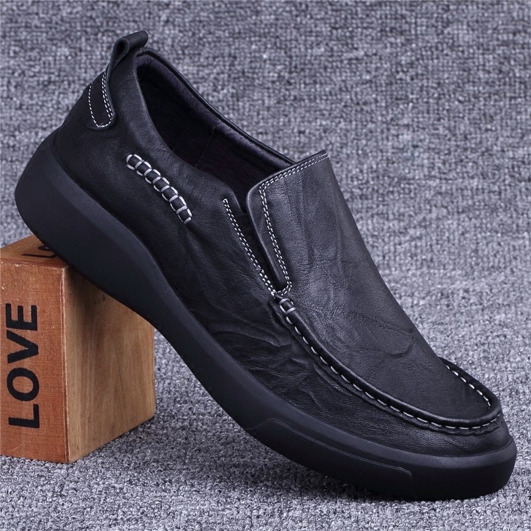 Foreign trade leather men's shoes new products daily casual leather breathable set feet comfortable top layer cowhide casual men's leather shoes