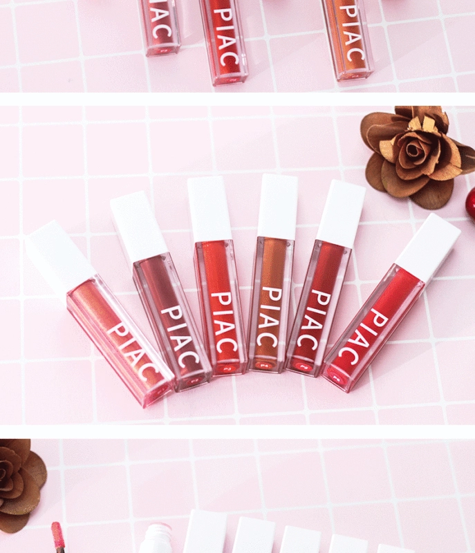 Lip men cắn môi trang điểm lip lỏng bí ngô matte lip gloss son môi matte lip gloss giữ ẩm không đánh dấu không thấm nước kéo dài