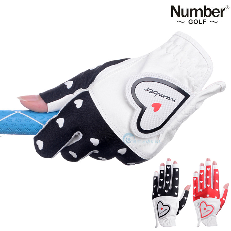 Number Golf Gloves Ladies Hands Fingerless Gloves Breathable and Comfortable Women's New