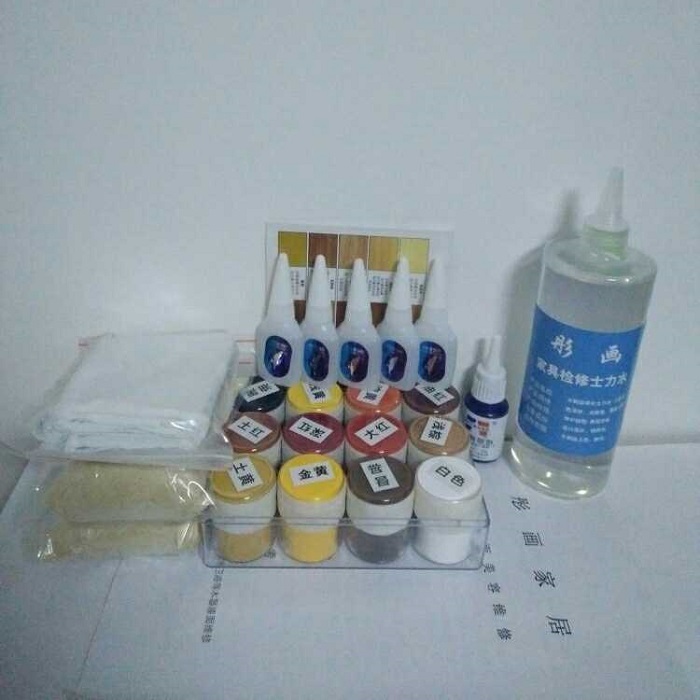 Wood furniture repair color powder imported oil pigment powder commonly used 12 color sets to send color paste card