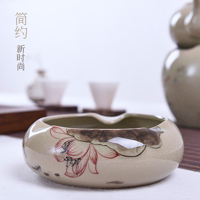 Mud printing office sitting room kung fu tea tea taking creative parts large move ceramic ashtray restoring ancient ways