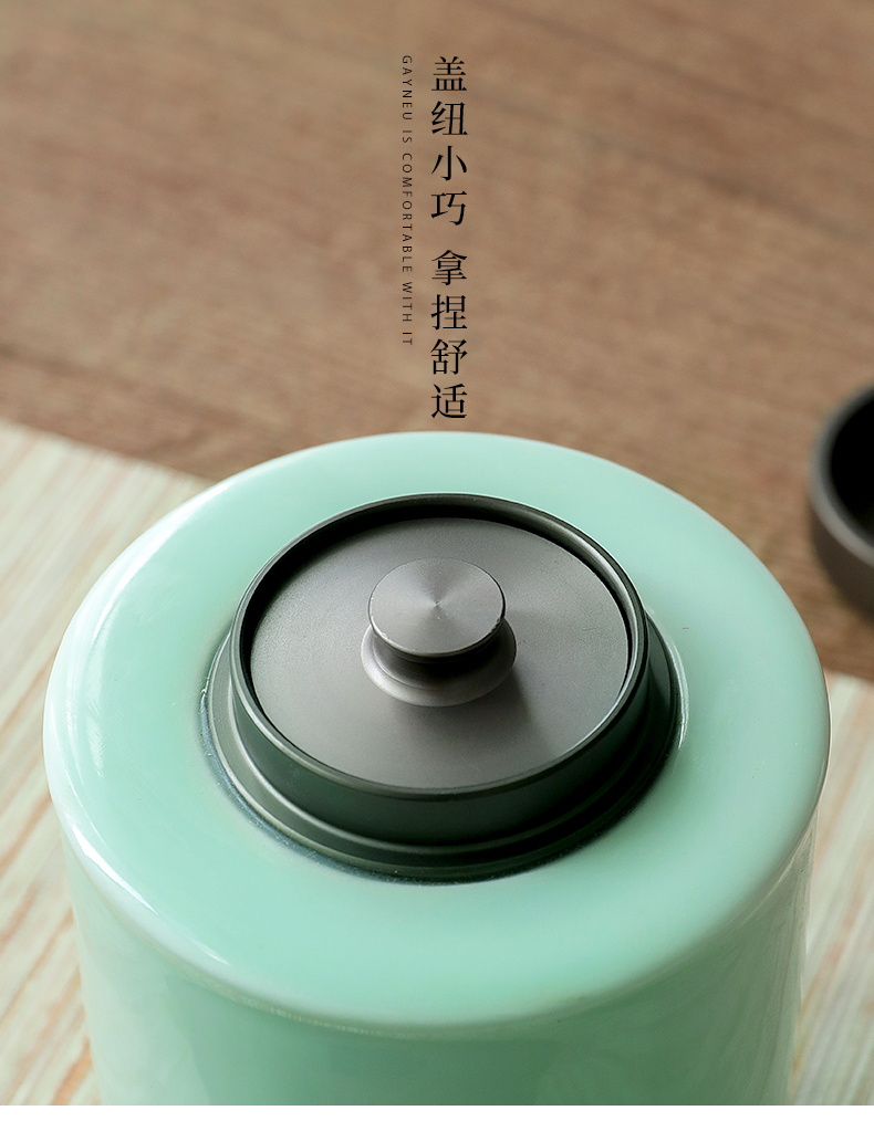 Mud seal celadon caddy fixings ceramic household seal pot creative move style kung fu tea set accessories large POTS