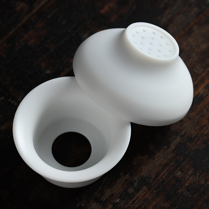 Mud seal harmony) filter creative white porcelain tea tea filter good kung fu tea tea accessories tea strainer