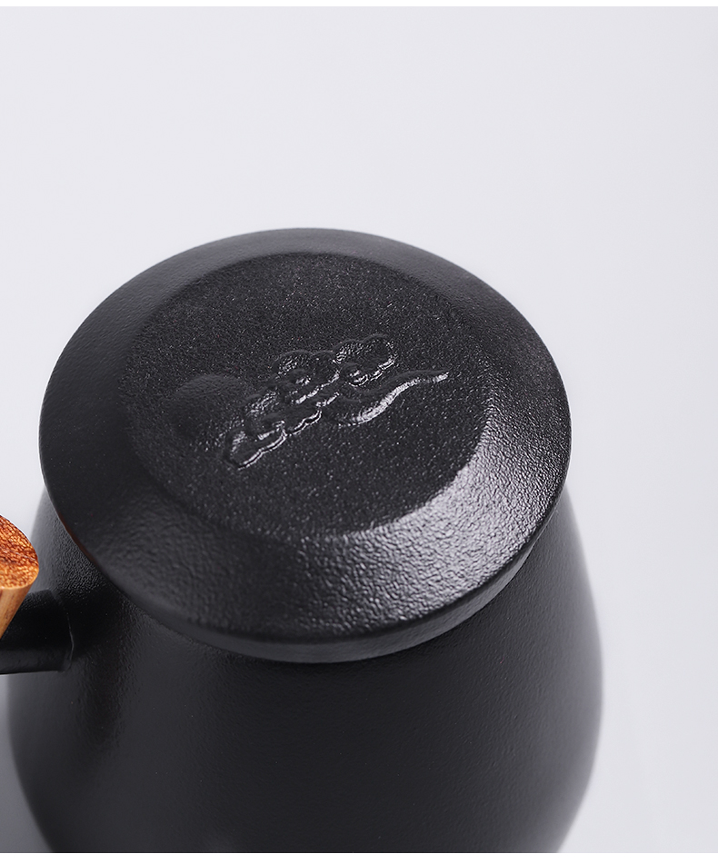 Mud seal mark cup high - capacity ceramic cup with cover filter cups office Japanese custom glass tea cup