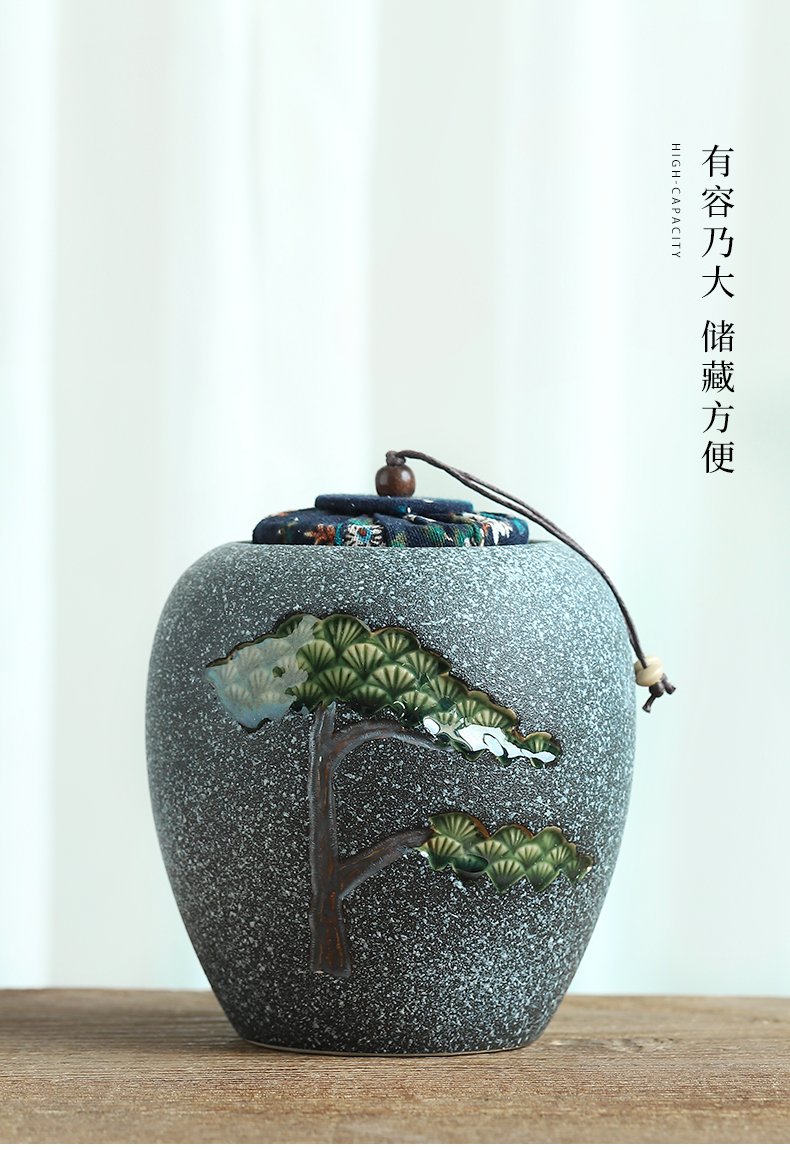 Mud seal on the loose tea pot ceramic seal home fashion creative move big POTS of pu - erh tea packaging moistureproof