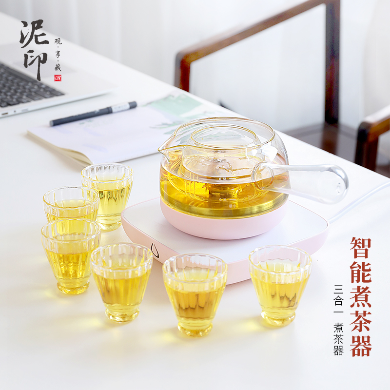 Mud seal glass boiled tea ware suit small tea stove'm curing pot steaming pot steam electric TaoLu automatic household