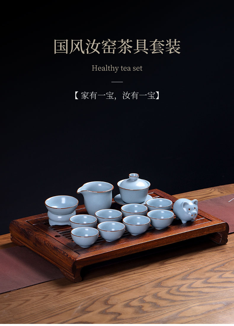 Elder brother up mud seal tea set home to restore ancient ways your up crack Japanese open small kung fu ceramic teapot tea tray