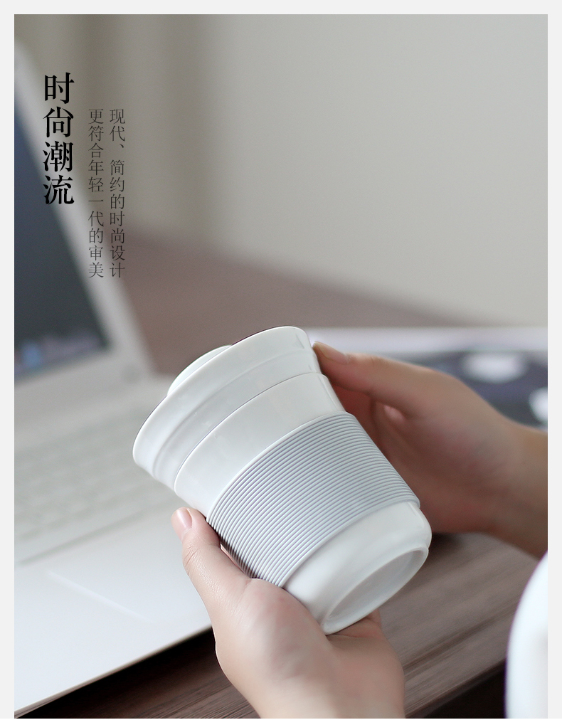 Mud printing ceramic cups with cover filter with personal contracted portable tea keller office tea cups