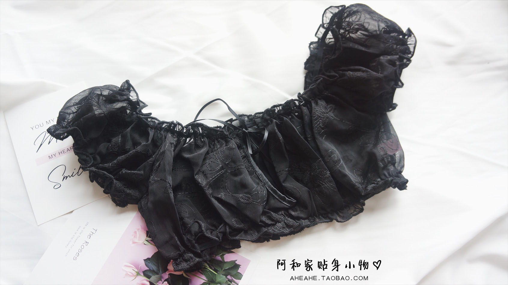 Sexy Puff tay áo kháng cáo Deep V Thêu lưới Hoa tinh khiết trắng dễ thương Bộ đồ ngủ ngắn T Tops Quần áo ngủ nhỏ đồ bộ ống rộng