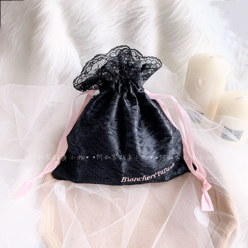 4 color optional lingerie containing underwear lace cashier bag travel drawing rope bag bunches pocket collection of bags embroidery
