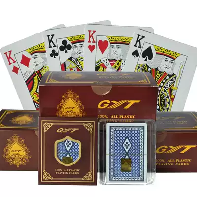 GYT thickened double-sided matte blackjack plastic PVC playing cards Small print cards Waterproof and durable with transparent box