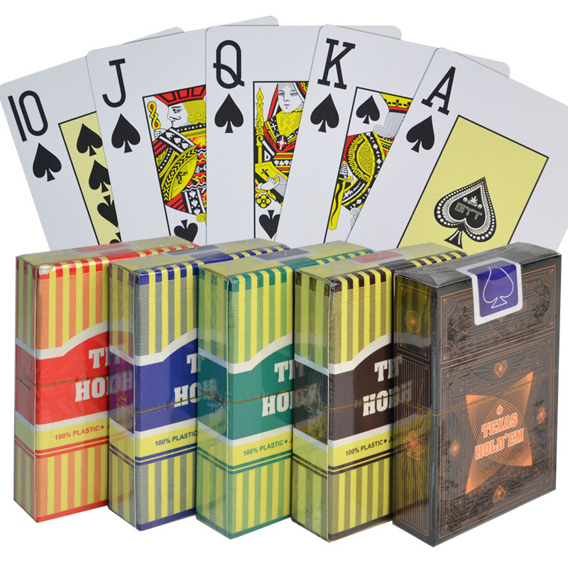 Texas Playing Cards Big Character Plastic PVC Waterproof Washable Frosted Non-slip Adult Fighting Landowners Poker Cards