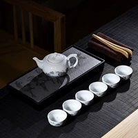 10 штук Ru Kiln Guifei Pot Little Bada Black Disk Set