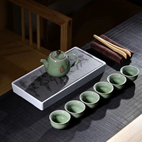 10 кусочков Ge Kiln Green Zen Pot Little Bada Badamine Белая тарелка