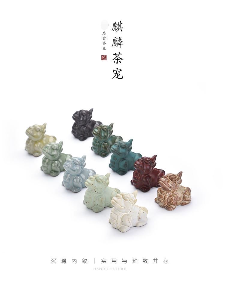 扬 哥窑 có thể nâng cao sáng tạo dễ thương người chơi trà nhỏ trang trí nhà trà - Trà sứ bình trà thủy tinh