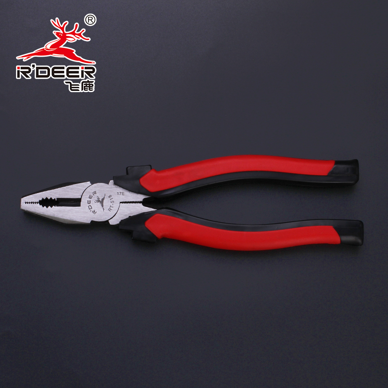 Flying deer tool bicolor handle wire pliers sharp-mouth pliers 6-inch bend-mouth pliers 8 inch old tiger pliers