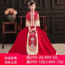 Xiuhe clothing 2021 new bridal toast clothing summer thin wedding Xiuhe female Chinese dress wedding embroidered wo clothing