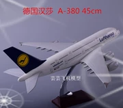 Máy bay chở khách nước ngoài a380 mô hình máy bay 45cm mô phỏng colorper rắn Lufthansa mô hình tĩnh máy bay quà tặng đồ trang trí