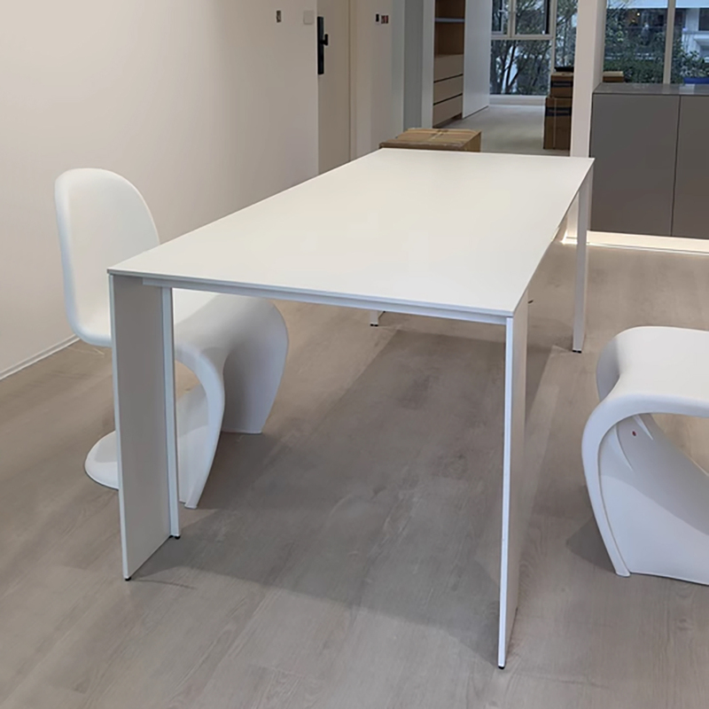 Shangdengju Modern Minimalist Metallico Dining Table Italian Porro Rectangular White Slate Large Table