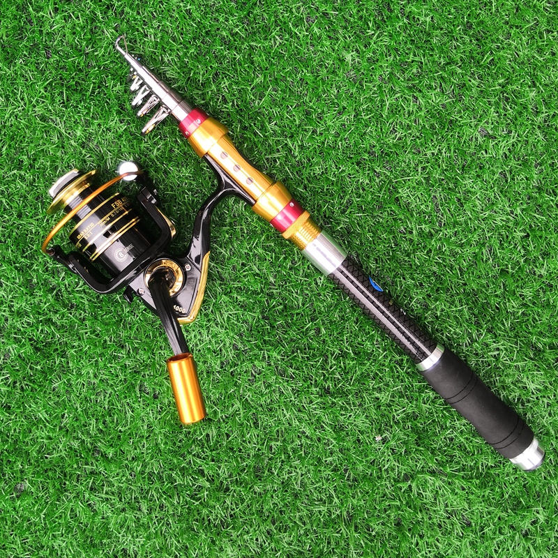 Carbon Sea Fishing Rod Mini Small Sea Rod Small Throw Rod Super Short Section Portable Suit Full Set Of Far Throw Metal Wheel Dump Rod