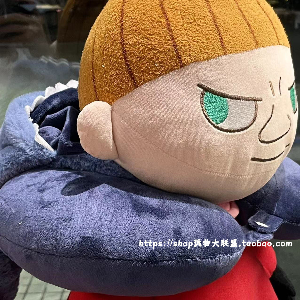 U- типа подушка 【包邮】动漫卡通史迪仔三眼仔连帽u型枕午睡神器旅行遮光枕