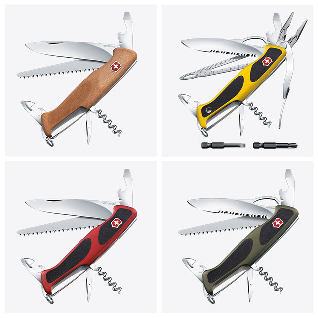 Victorinox Swiss Army Knife Delemon New Knight Outdoor Portable Multifunctional Folding Tool Authentic Swiss Sergeant's Knife