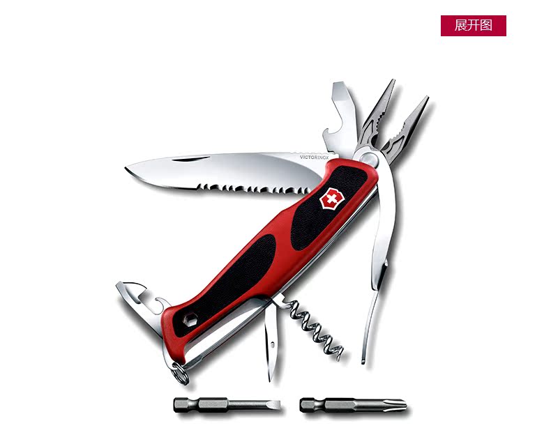 Dao quân đội Thụy Sĩ Victorinox Chính hãng New Knight -174 Dao Thụy Sĩ 130mm Trung sĩ cắt đa năng ngoài trời dao quân đội Thụy Sĩ