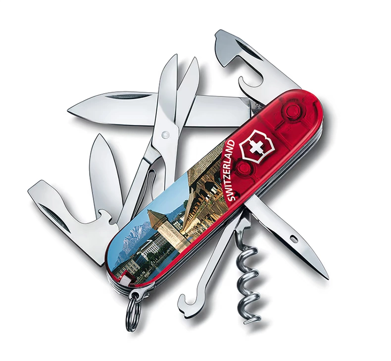 Victorinox Swiss Army Knife 91mm Sergeant Knife Công cụ cầm tay ngoài trời Swiss Style Leo đa chức năng Swiss Swiss