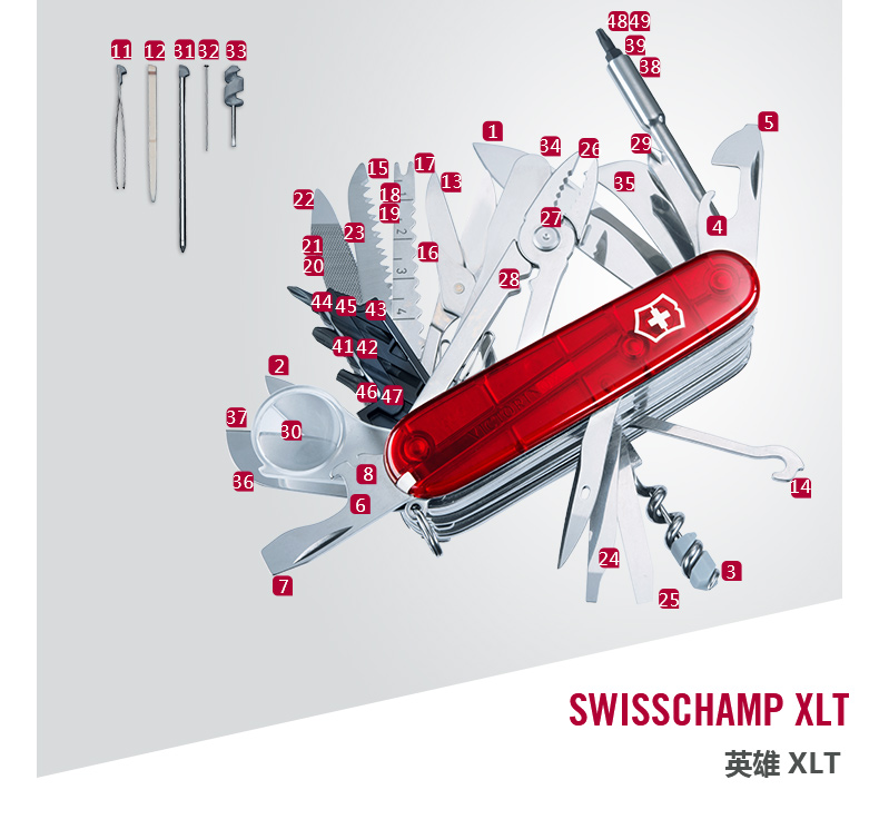 Victorinox Swiss Army Knife Hero XLT91mm Sergeant Knife Outdoor Portable Multi Tool Knife Chính hãng Swiss Swiss dao xep