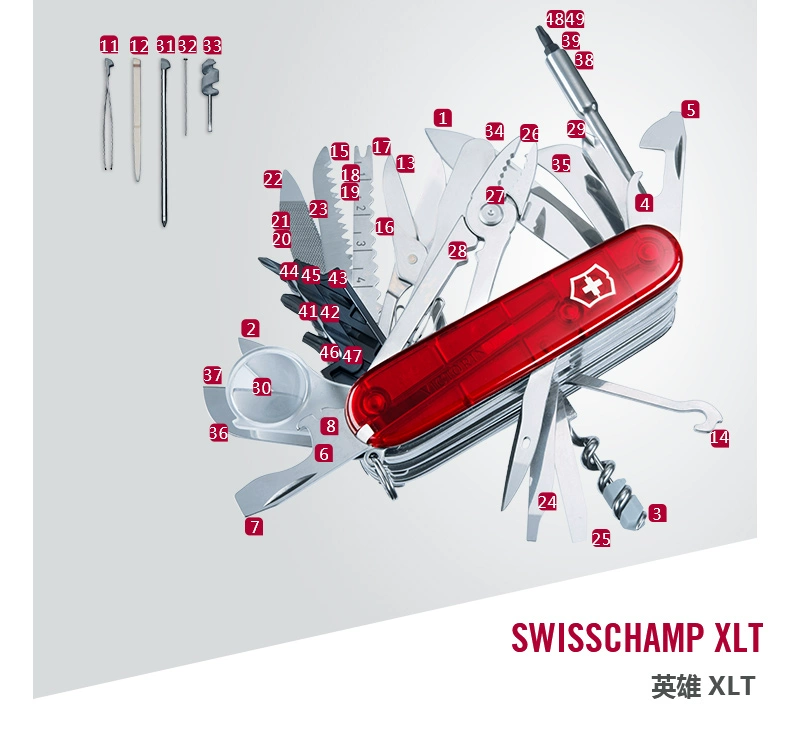Victorinox Swiss Army Knife Hero XLT91mm Sergeant Knife Outdoor Portable Multi Tool Knife Chính hãng Swiss Swiss dao găm