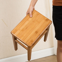 Nanzhu small bench solid wood stool table stool creative dining bench fashion low stool square bench wooden bench dominoes home