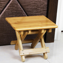 Ai Pin Nanzhu childrens small bench folding stool solid wood portable outdoor Maza fishing chair adult home