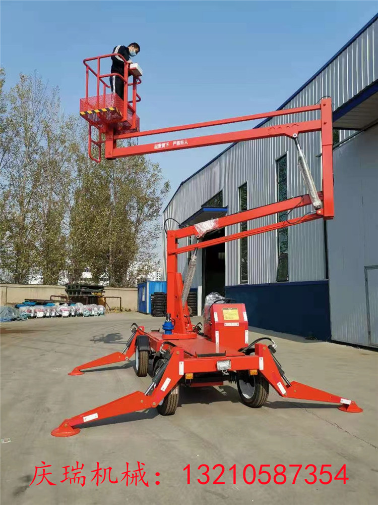 Mobile Lifts Crank Arm Fold-Arm Aerial Work Platform Diesel Electric 360 Degrees Swivel Mount Deng Car
