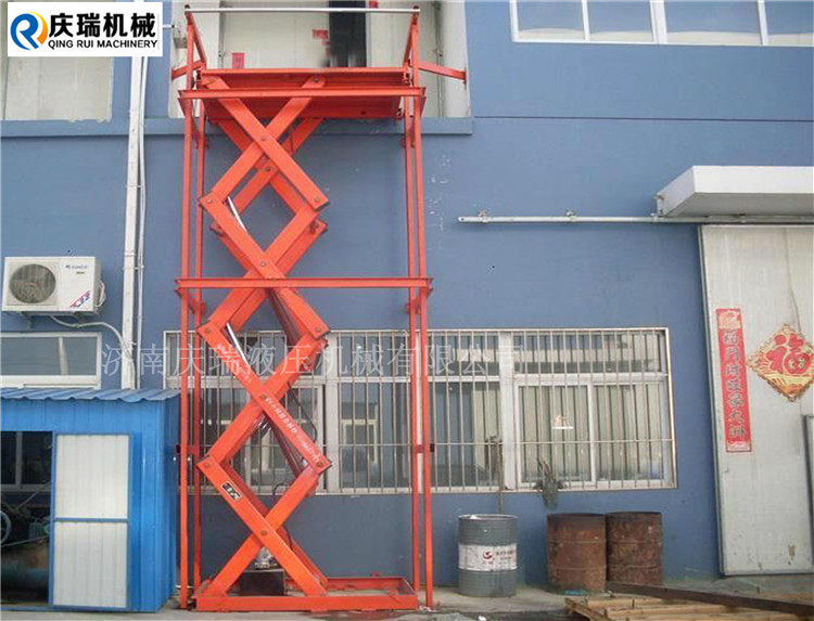Two-three-four-storey workshop warehouse small hydraulic freight elevator electric lift platform fixed scissor truck hoist