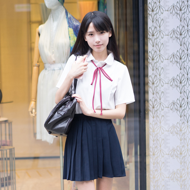 Gió Trường Cao đẳng Nhật Bản Service Class Thủy thủ Uniform cao Short Sleeve mềm Chị jk Uniform Suit Performance Student Ples váy