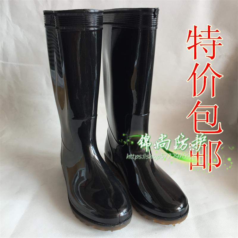 Men's high-tube rain boots, tendon bottom, wear-resistant and non-slip rain boots, high-pass water shoes, waterproof shoes, acid and alkali resistant water shoes