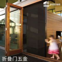 German Orege folding door hardware high load-bearing folding door accessories silent opening single fan up to 75KG