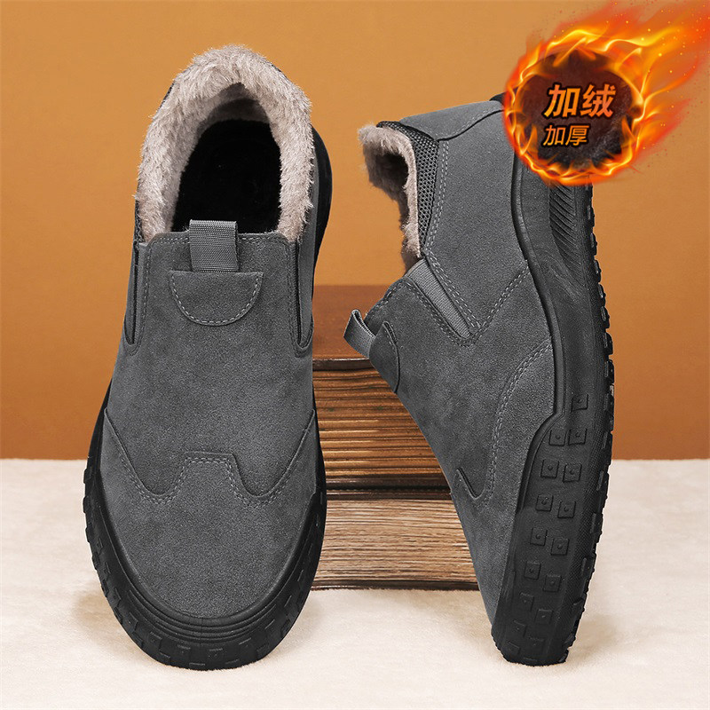 Men's shoes winter gush warm two cotton shoes men's site work sports waterproof and non-slip to work and work pauco shoes-Taobao
