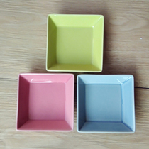 Japanese creative ceramic small square seasoning dish dish dish dish sauce oil plate small square bowl snack plate plate