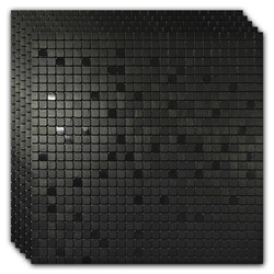 Pure Black Mosaic Home Decoration Main Material Waterproof Moisture-proof Self-adhesive Metal Wall Stickers Tile Bar Table Living Room Kitchen