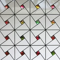 Треугольный белый+цветный бриллиант 30x30 см/кусок