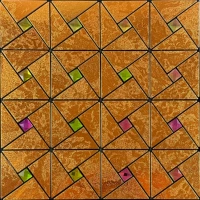 Треугольное покрытие оранжевого покрытия+цветовой алмаз 30x30 см/кусок