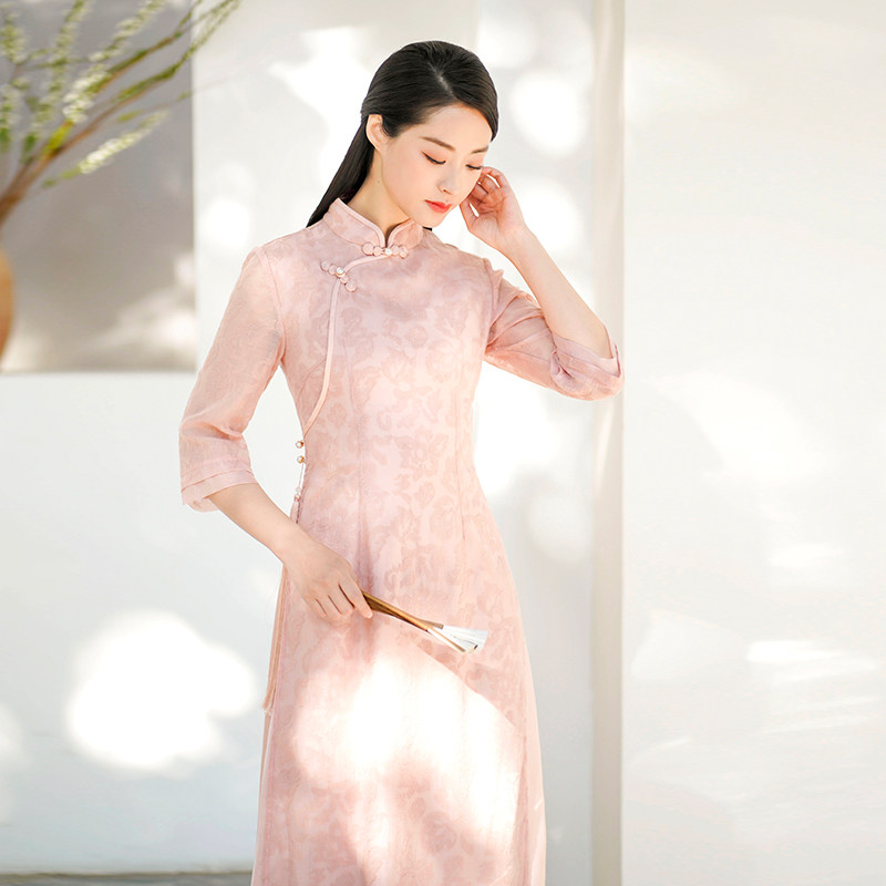 First cicadas 2022 Summer new women's clothing Chinese wind noble and elegant temperament to improve Odei qipao dress
