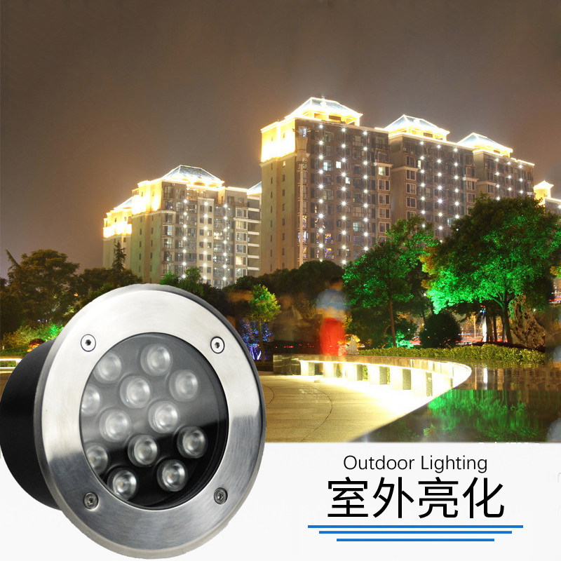 Colorful lawn lights buried lights led outdoor waterproof flood lights Tree lights Garden lights Super bright spotlights buried lights