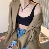 Soft skin-friendly breathable nude jelly strip soft support French small square neck thin cup underwear bra without underwire