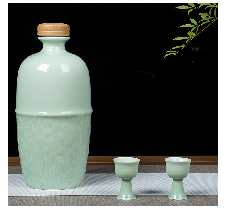 Jingdezhen ceramic bottles empty wine bottles home antique liquor hip little jars 3 kg bag mercifully bottle mail