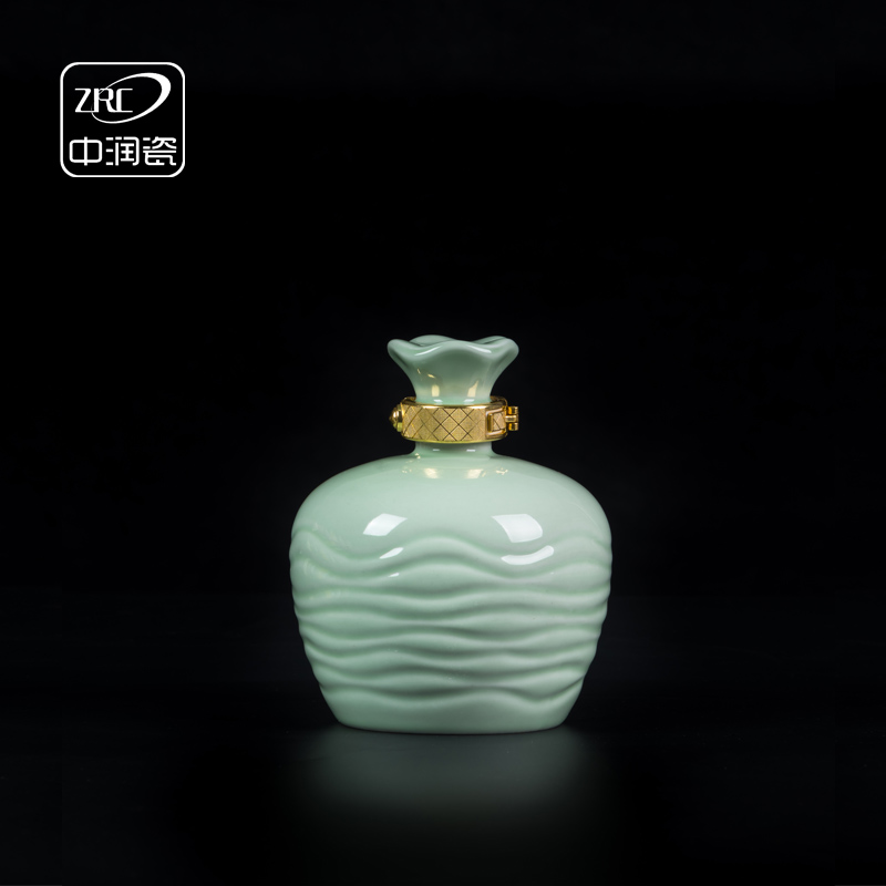 Jingdezhen ceramic bottle 1 catty empty bottles home antique white wine wine bottle seal small jars sealed bottles