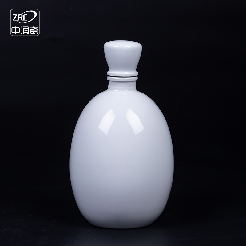 Leap in jingdezhen ceramic empty wine bottles of white wine jar flask to pack a small handleless wine cup three catties mail customization