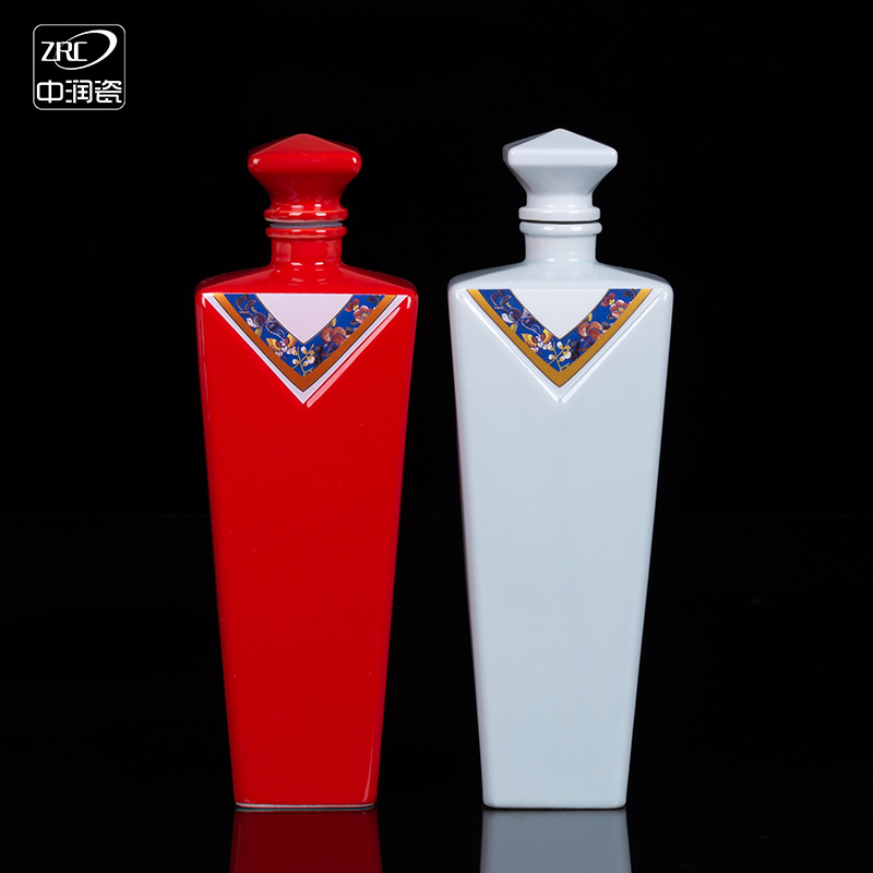 Jingdezhen ceramic wine bottle in a jin to 'thank the teacher banquet reception wine bottle of 500 ml liquor bottle custom creative wine jar